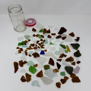 Sea Glass Lot from Florida Beaches, Jar Full